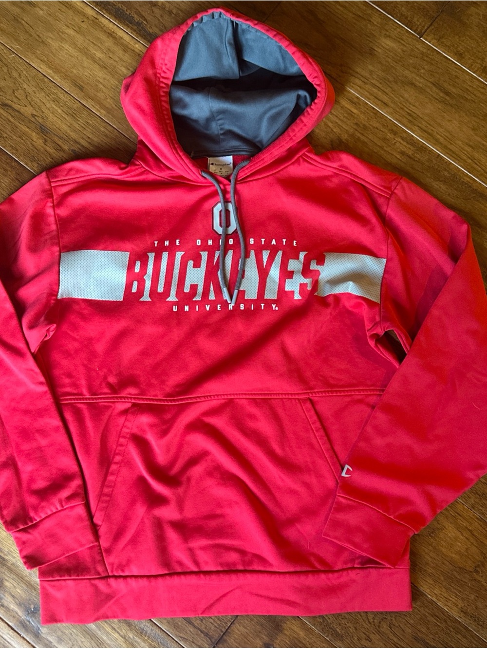 Ohio State Buckeyes Champion Hoodie Men’s M Athletic Scarlet Gray NCAA